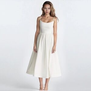 House of CB Cream Midi Dress with Spaghetti Straps S with plus cups